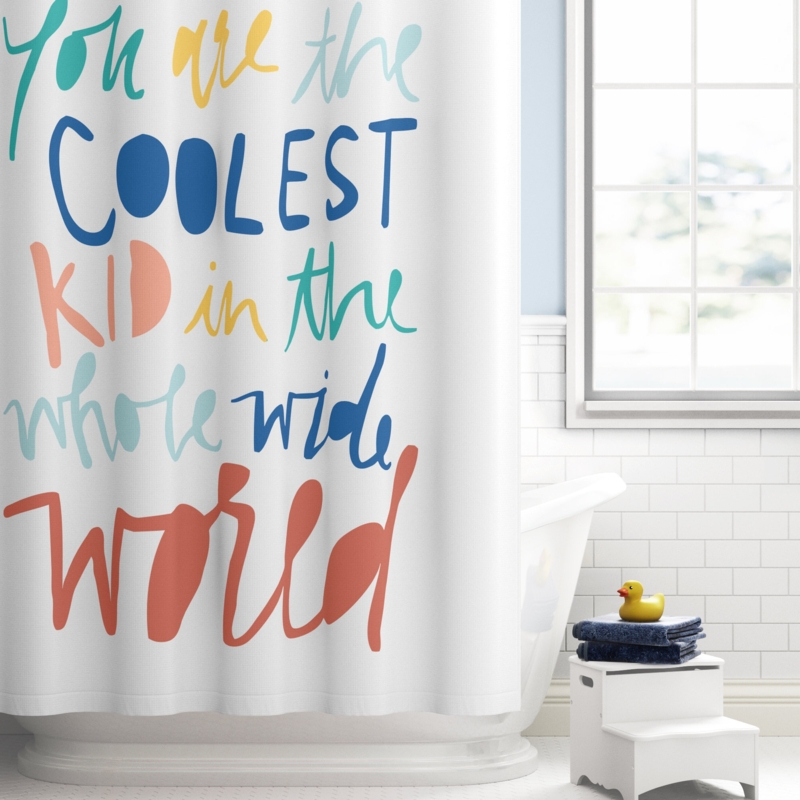 Coolest Kid Colorful Shower Curtain