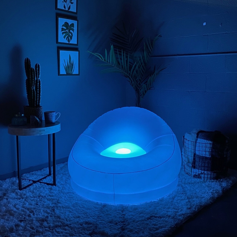 LED Inflatable Lounge Chair with Color Change