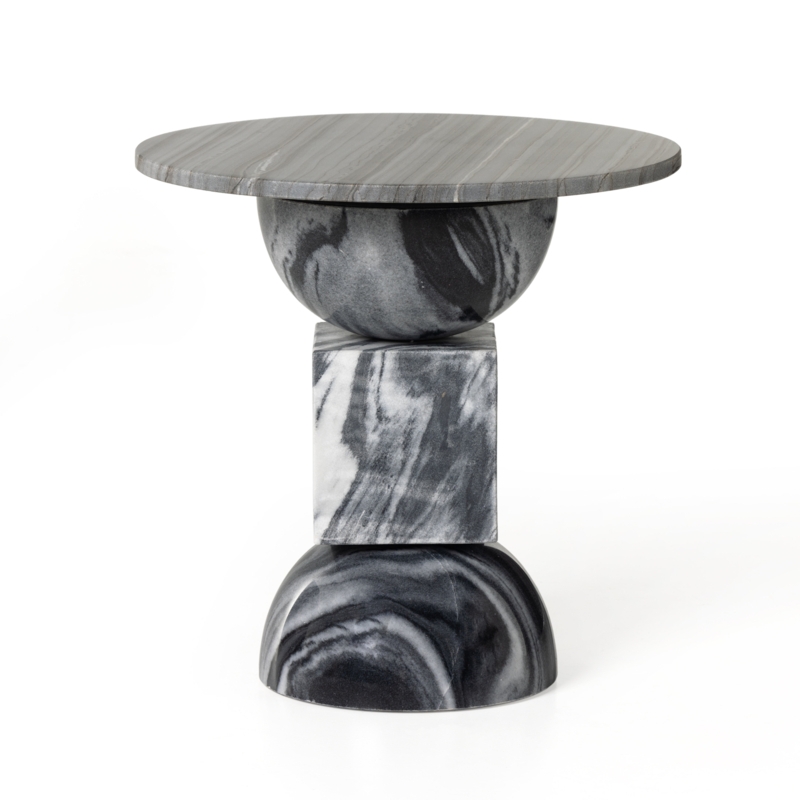 Marble Stack-Style End Table