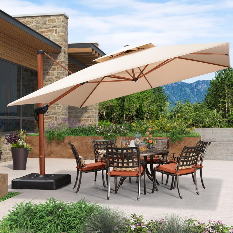 Offset Patio Umbrella with UPF50 Protection