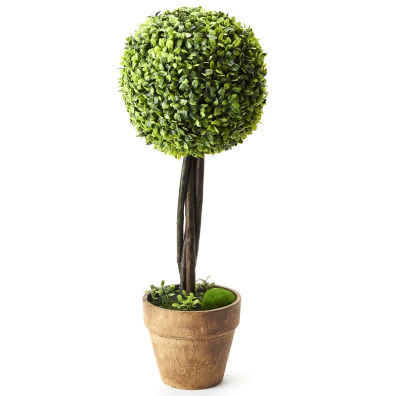 Oversized Indoor Topiary Tree with Spherical Design
