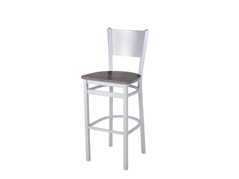 Sturdy Metal Barstool with Relic Design Seat