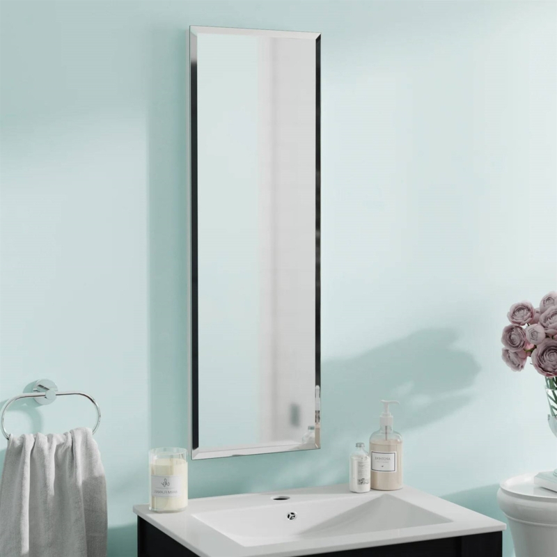 Narrow Bathroom Medicine Cabinet Frameless Mirror