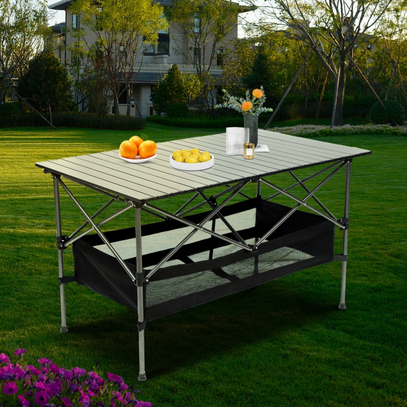 Rectangular Roll-Up Aluminum Table