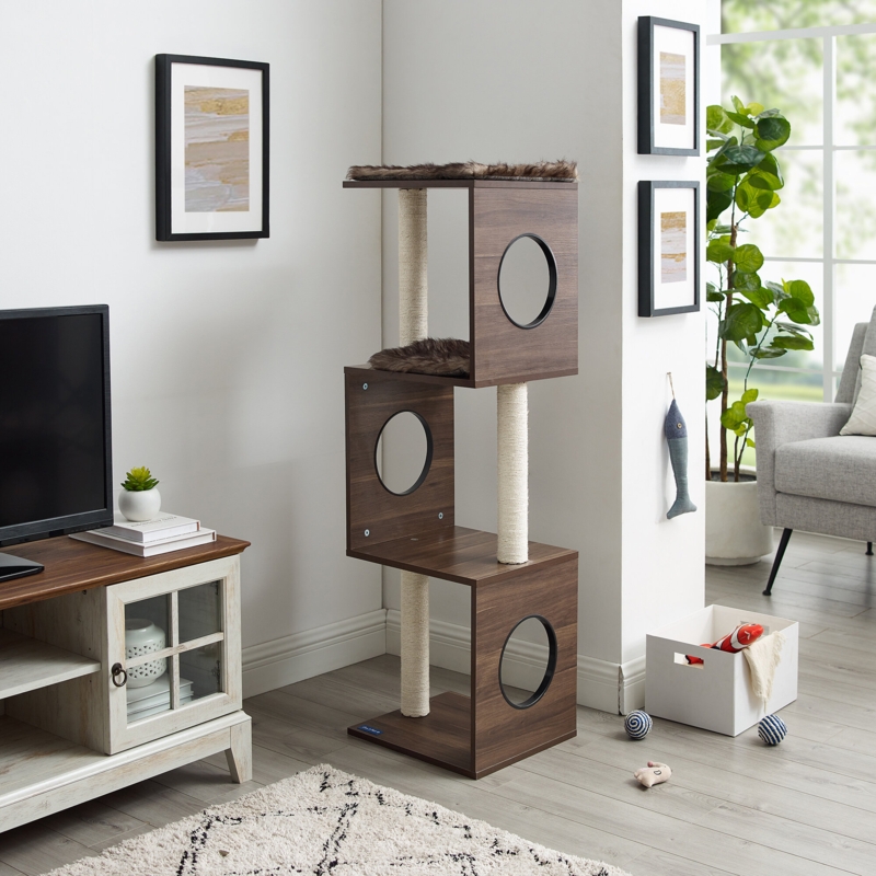 Multi-Level Cat Tree with Built-In Sisal Posts