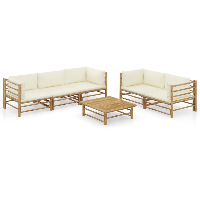 Bamboo Garden Lounge Set with Cushions