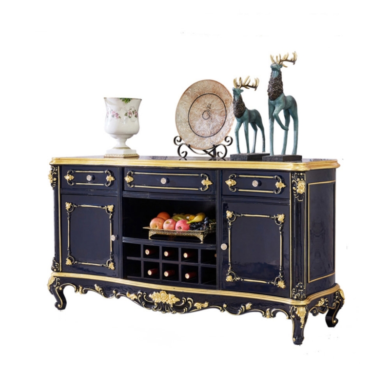 Hand-Painted Gold Fine Carved Wooden Furniture