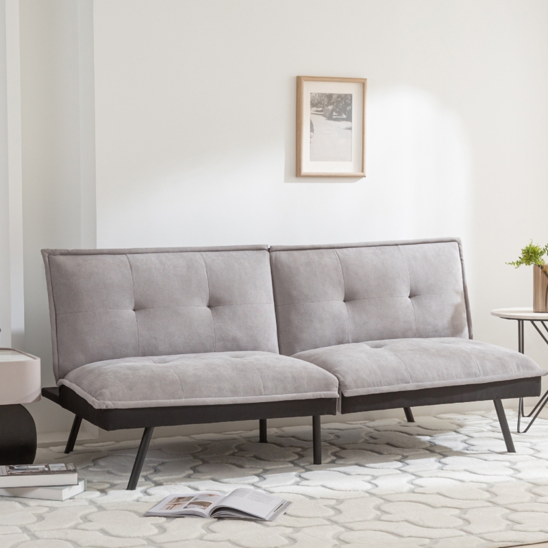 Convertible Sofa with Memory Foam Cushioning