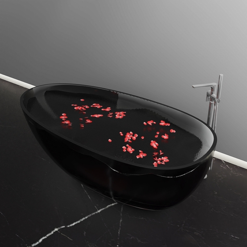 Transparent-Colored Resin Bathtub
