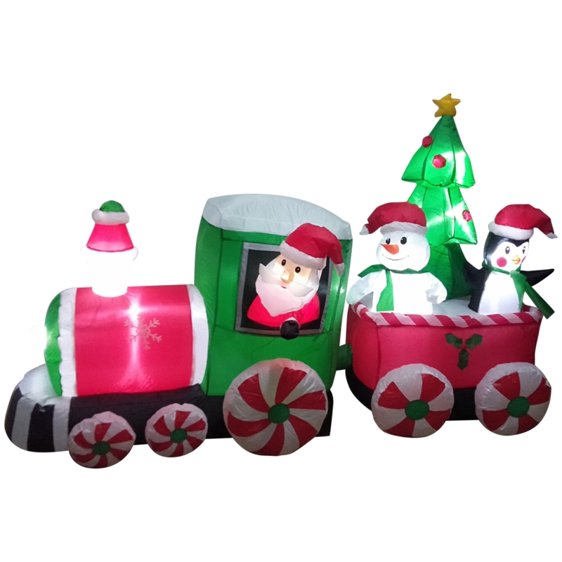Lighted Inflatable Christmas Train