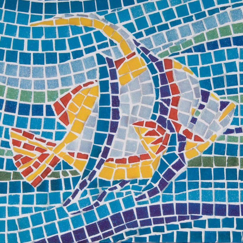 Mosaic Ceramic Accent Tiles Under the Sea Collection