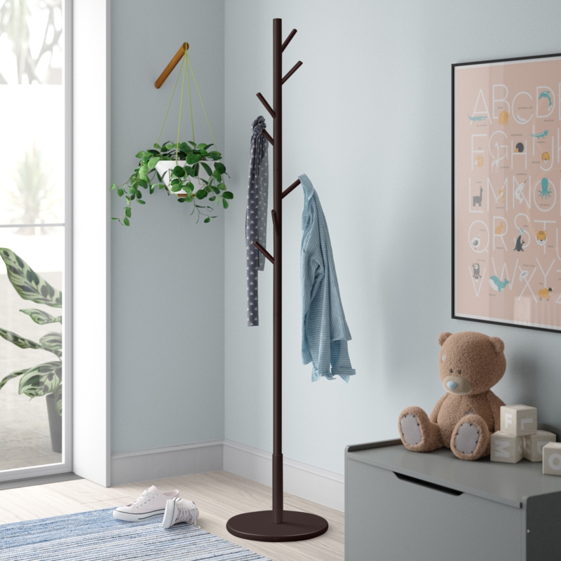 Space-Conscious Coat Rack with Felt Pads