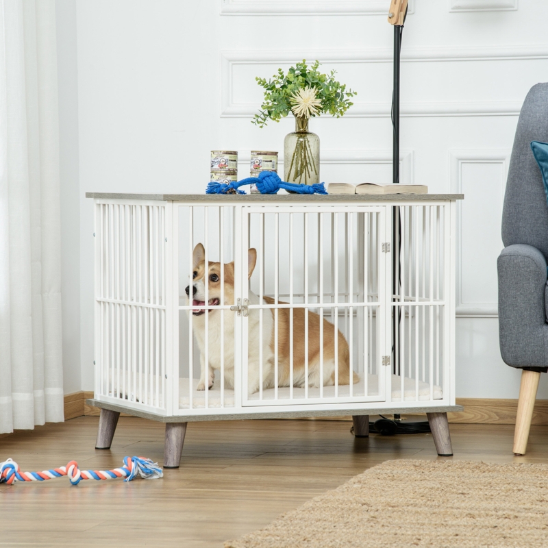 Multifunctional Indoor Dog Crate with Cushion