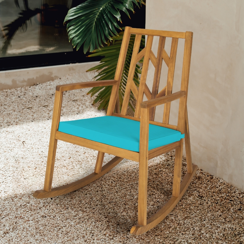 Patio Rocking Chair with Removable Cushion