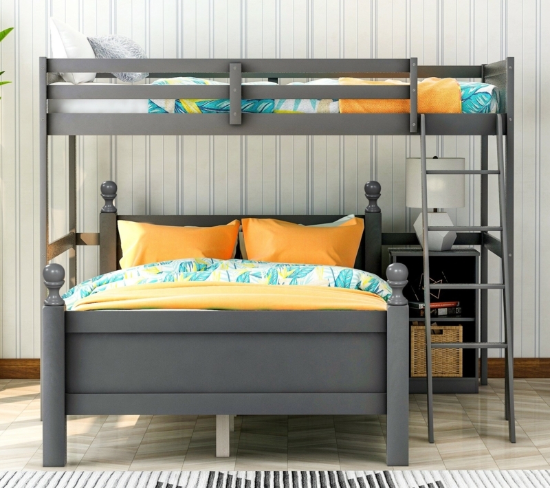 Twin Over Full Bunk Bed with Versatile Design
