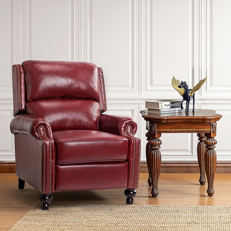 Classic Genuine Leather Manual Recliner