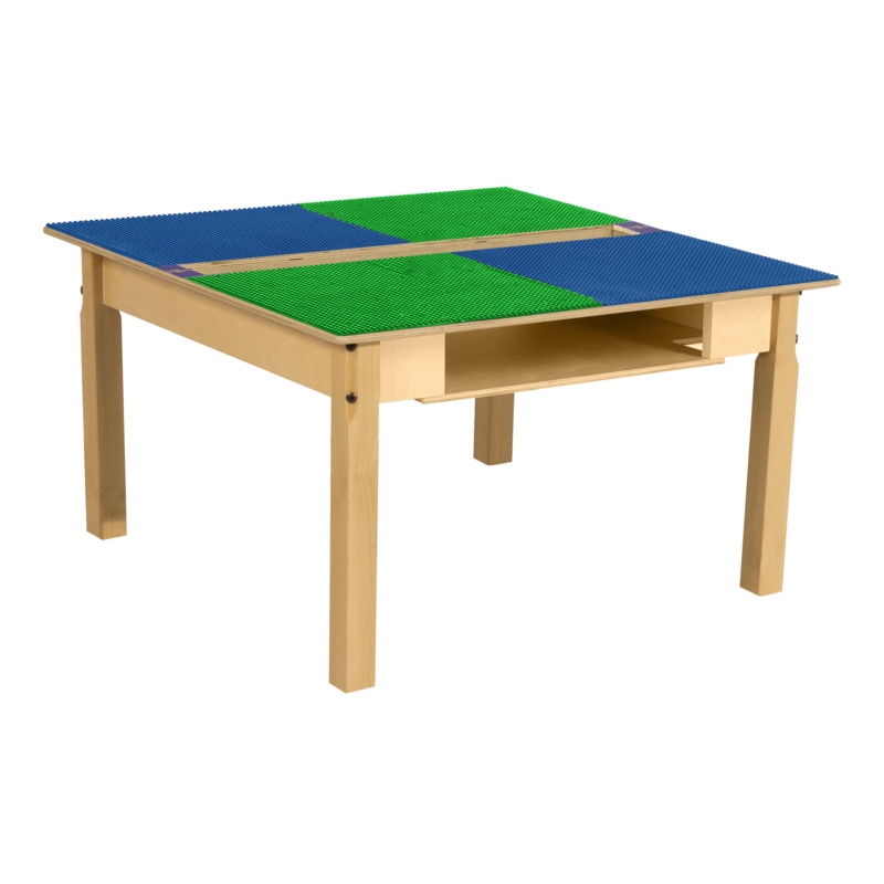 Square Time-2-Play Table with LEGO® Compatible Grid