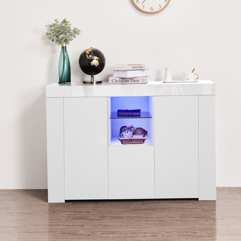 Wooden LED Aiyat with Drawer and 2 Doors