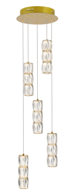Crystal Cube Hanging Light Fixture