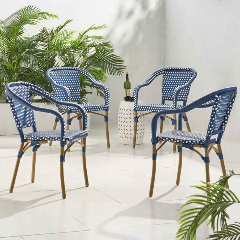 Two-Toned Wicker Outdoor Chair Set