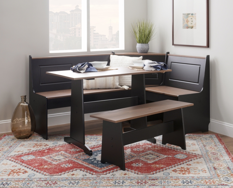 Classic Two-Toned Dining Set with Storage