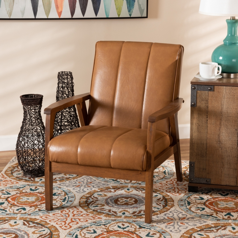 Mid-Century Inspired Upholstered Accent Chair