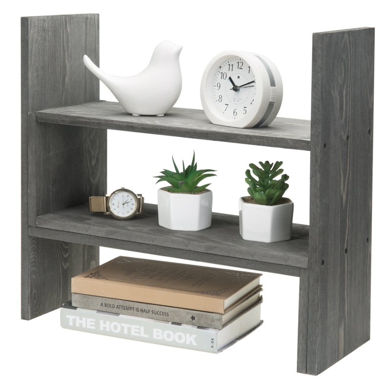 Adjustable Distressed Wood Shelf