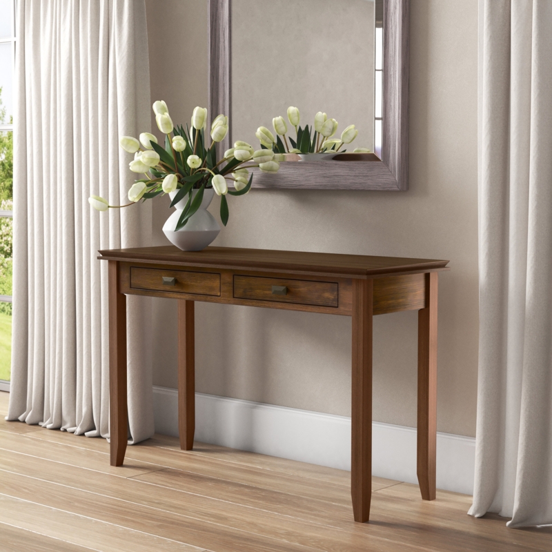 Solid Wood Console Table with Drawers