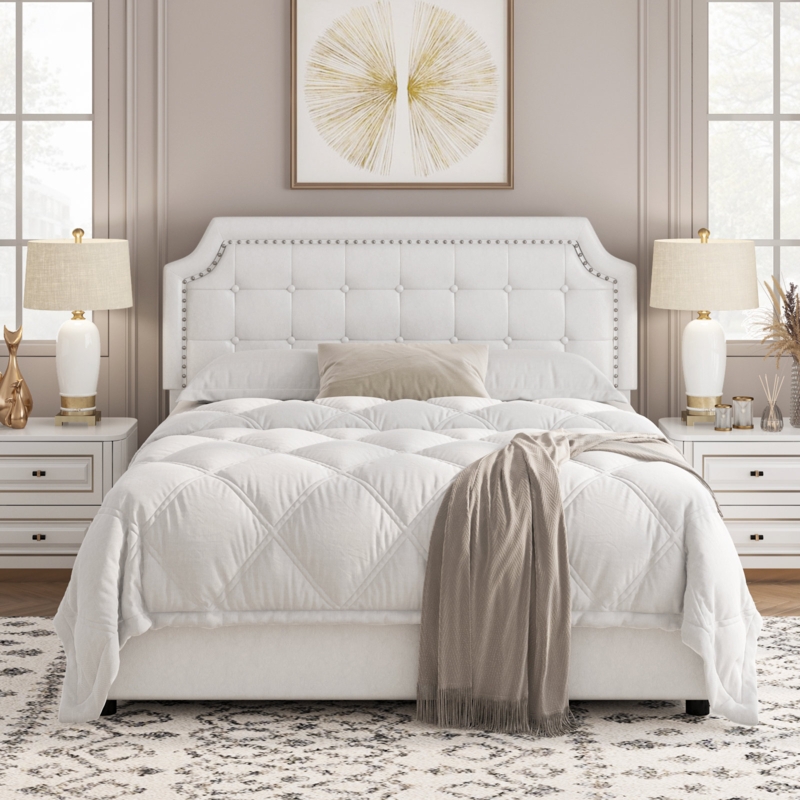 Upholstered Storage Bed with Tufted Headboard