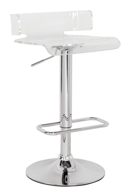 Adjustable Swivel Stool with Low Backrest