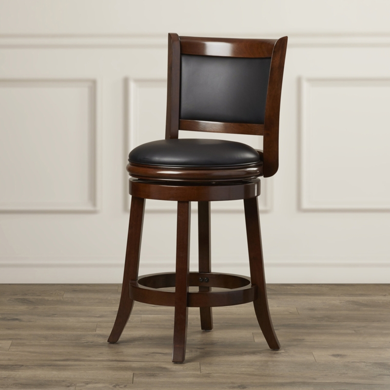 Swivel Counter and Bar Stool with Contoured Back