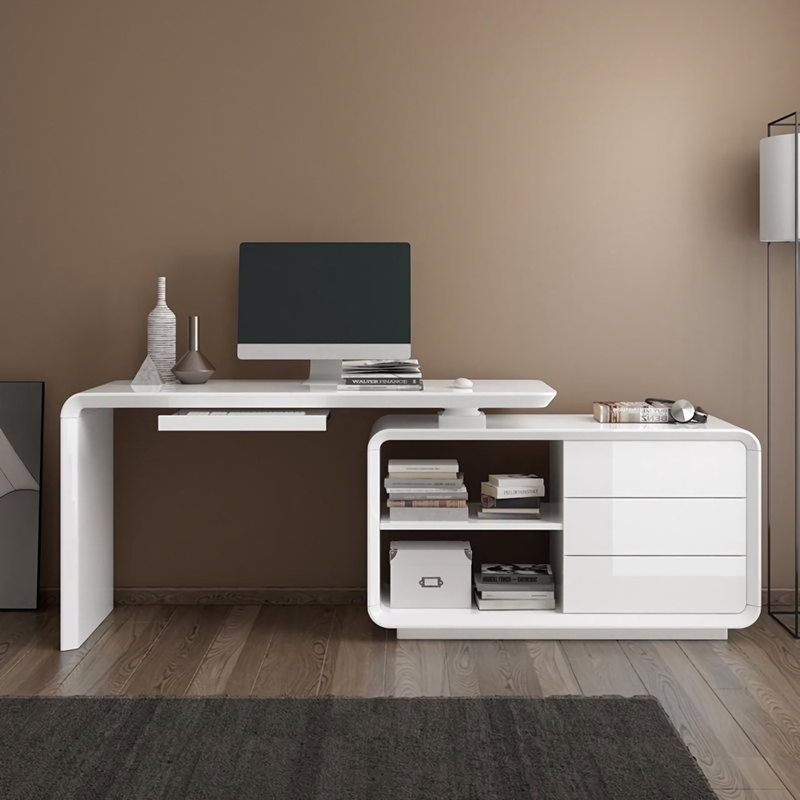 Modern Glossy Lacquer Office Desk