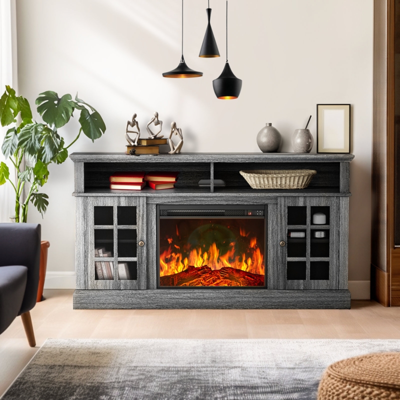 Chic Electric Fireplace Media Center