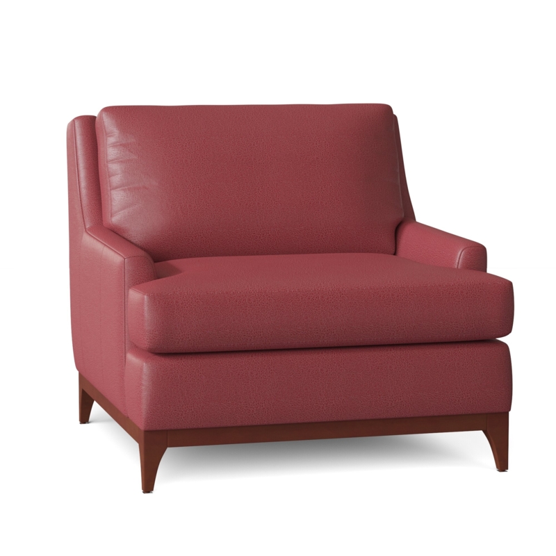 Genuine Leather Upholstered Armchair