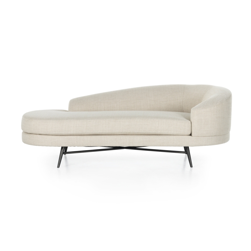 Parisian-Inspired Chunky Upholstered Chaise