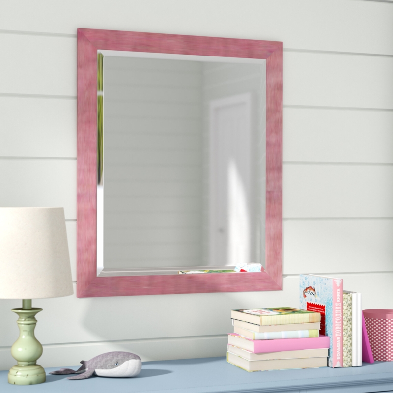 Playful Pink Framed Wall Mirror