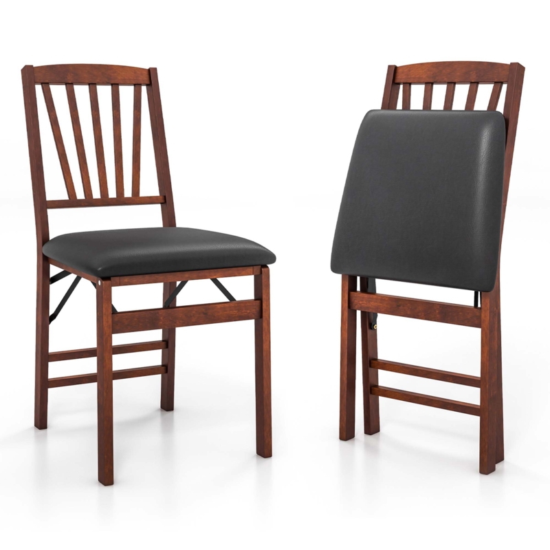 Vintage Foldable Dining Chairs (2-Pack)