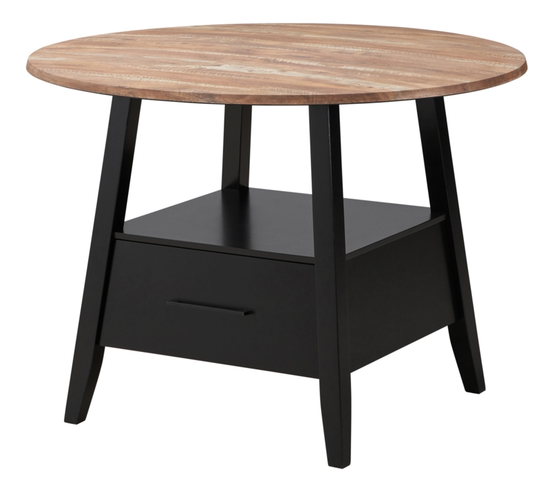 Round Counter Height Table with Yukon Oak Finish