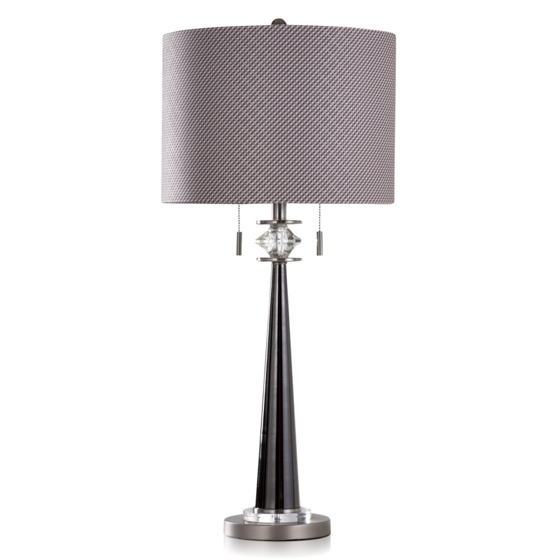 Transitional Metal Tapered Column Table Lamp