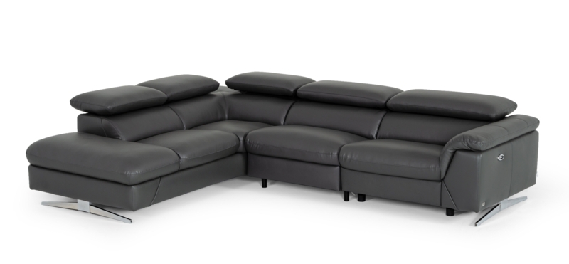 Faux Leather Reclining Sofa & Chaise