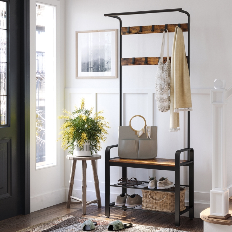 Make Your Home More Welcoming with an Entryway Bench with Coat Rack