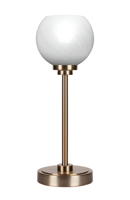 Accent Table Lamp with White Marble Glass