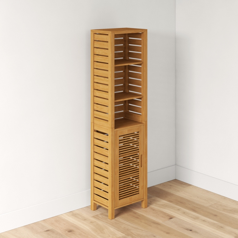 Stylish Solid Wood Linen Cabinet