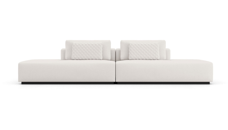 Modern Low-Profile Sofa with Tight Seat and Back