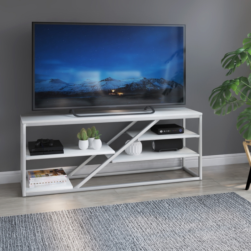 Sleek TV Stand with Spacious Storage | Foter