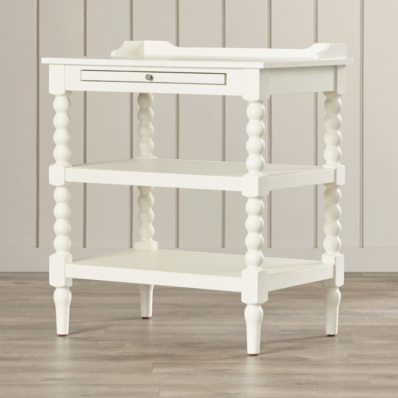 Open Cottage-Chic Nightstand with Drawer