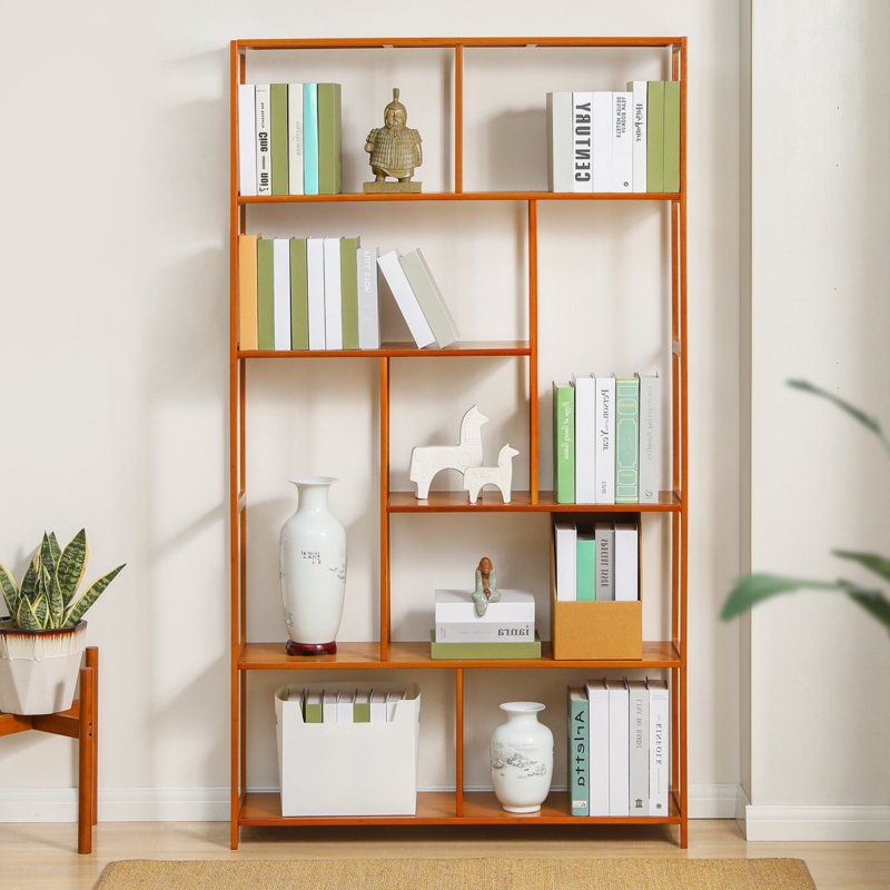 Bamboo Bookshelf with Irregular Layers