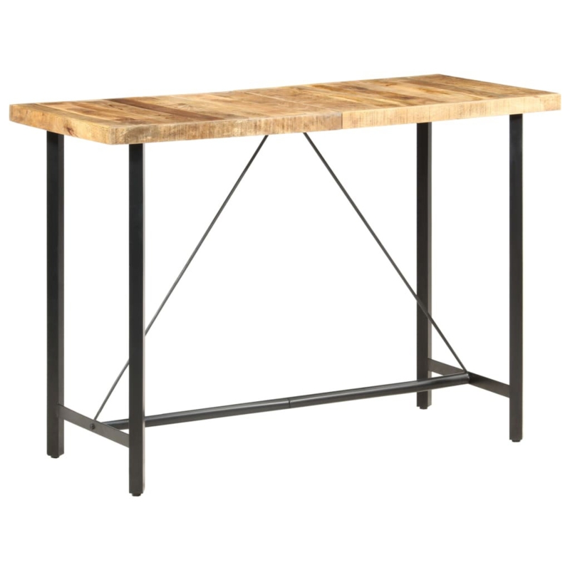 Industrial Wooden Bar Table with Iron Legs