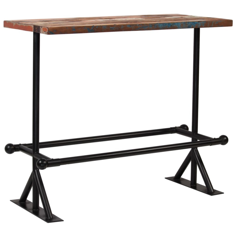 Antique-Style Wooden Bar Table
