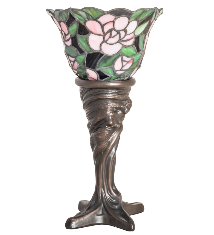 Begonia Mini Lamp with Art Glass Shade